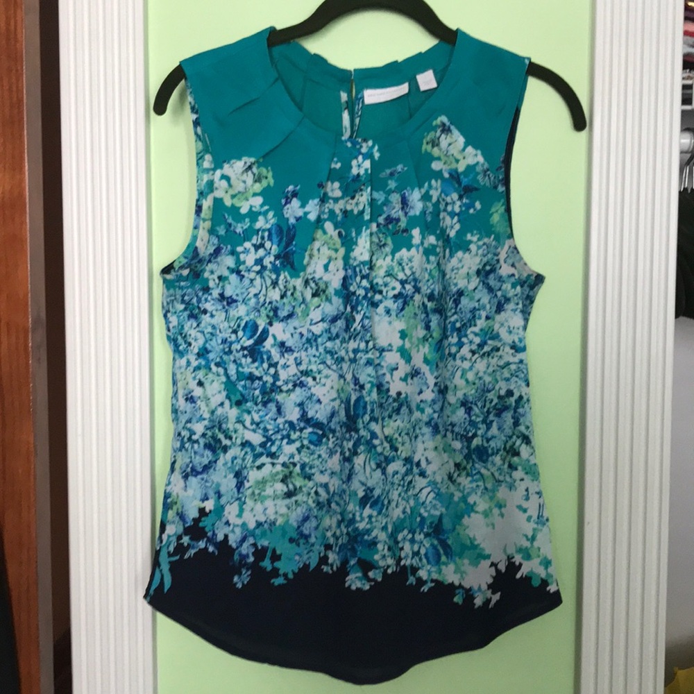 Blue Floral Blouse
